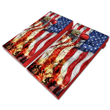 Load image into Gallery viewer, "US Military Veterans Tribute Cornhole Vinyl Wraps & Cornhole Boards (2 Pack) FH2047 KT Cornhole "