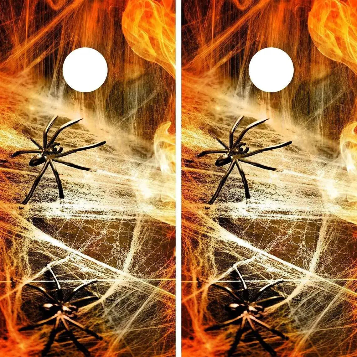 Webbed Spider Cornhole Vinyl Wraps & Cornhole Boards (2 Pack) FH2102 KT Cornhole