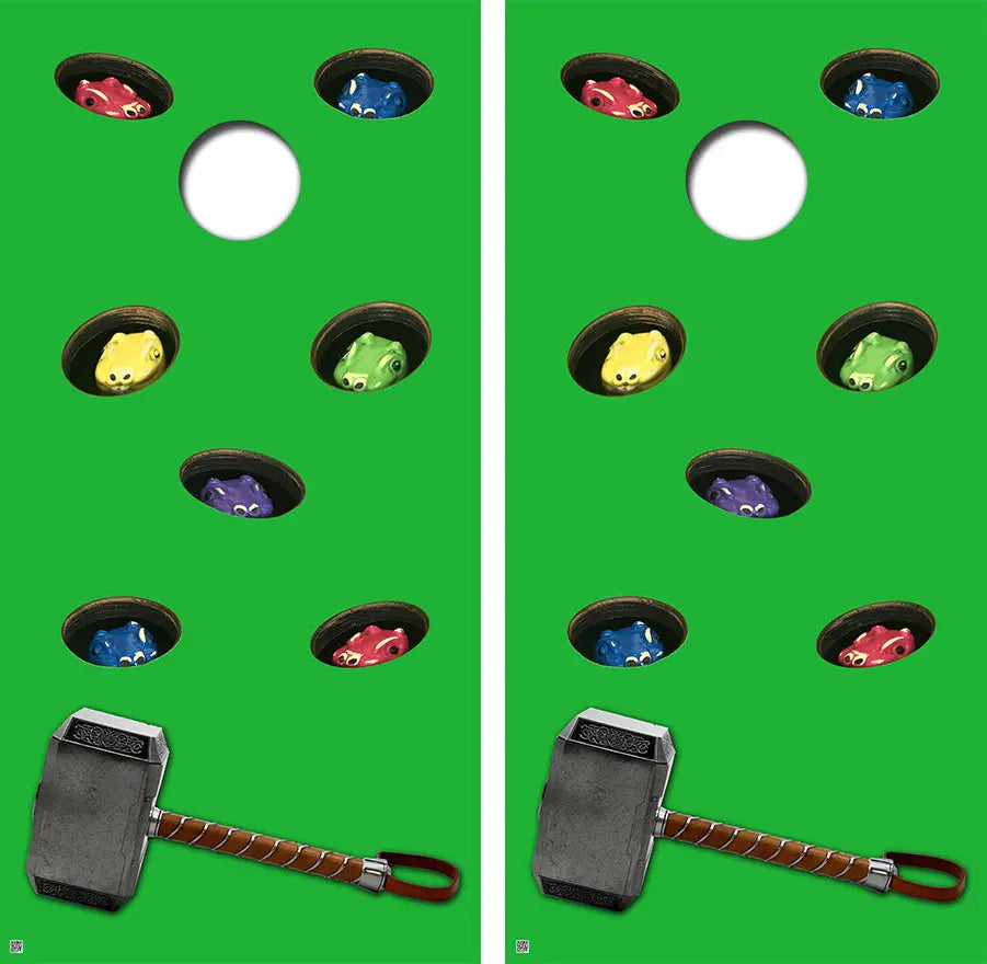 Whack A Mole Cornhole Board Skin Wraps FREE LAMINATE Ripper Graphics