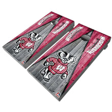 Load image into Gallery viewer, Wisconsin Badgers Cornhole Vinyl Wraps and Cornhole Boards (2 Pack) FH2044 - Officially Licensed KT Cornhole