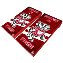 Load image into Gallery viewer, "Wisconsin Badgers Cornhole Vinyl Wraps and Cornhole Boards (2 Pack) FH3000 - Officially Licensed KT Cornhole "