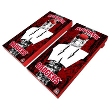 Load image into Gallery viewer, "Wisconsin Badgers Cornhole Vinyl Wraps and Cornhole Boards (2 Pack) FH3007 - Officially Licensed KT Cornhole "