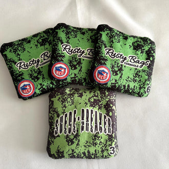 ACO Approved: Suede Breakers Speed 3/6 - Set of 4 Cornhole Bags KT Cornhole Wraps and Boards