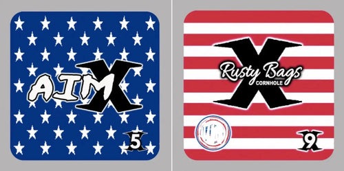 AIM X - ACO STAMPED - Pro Cornhole Bags KT Cornhole Wraps and Boards