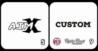 AIM X - ACO STAMPED - Pro Cornhole Bags KT Cornhole Wraps and Boards