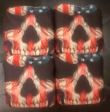 Load image into Gallery viewer, American Flag Skull Backyard Cornhole Bags Set of 4 Ripper Graphics
