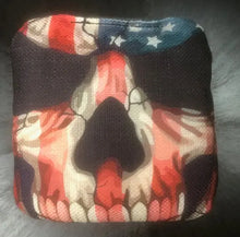 Load image into Gallery viewer, American Flag Skull Backyard Cornhole Bags Set of 4 Ripper Graphics
