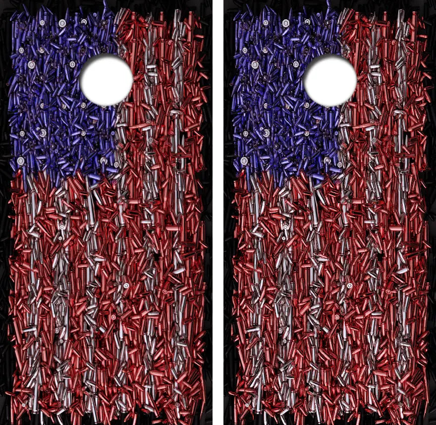 Bullet American Flag Cornhole Wrap Decal with Free Laminate Included Ripper Graphics
