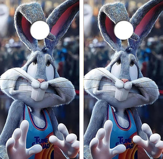 Close Call Rabbit Cornhole Wood Board Skin Wrap Ripper Graphics