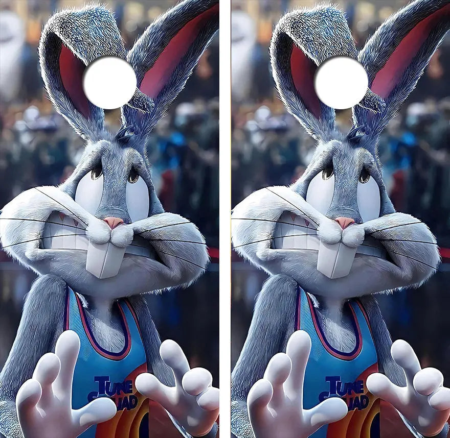 KT Cornhole Skins and Boards Close Call Rabbit Cornhole Wood Board Skin ...