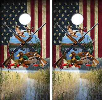 Duck Hunting Cornhole Wrap Decal with Free Laminate Included Ripper Graphics