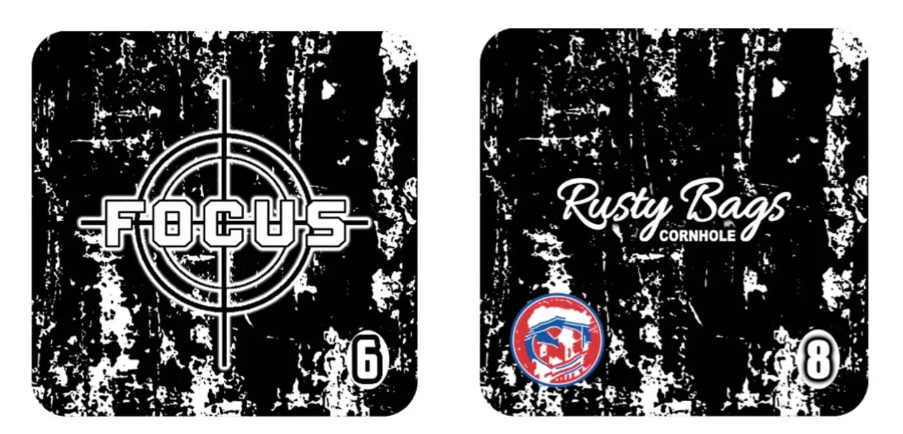 FOCUS - ACO STAMPED - Pro Cornhole Bags 3 KT Cornhole Wraps and Boards