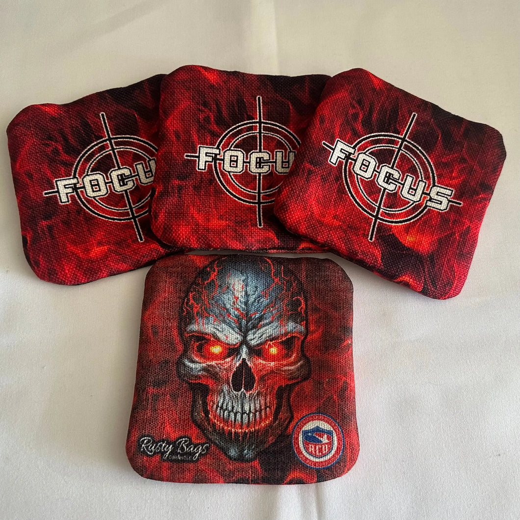 FOCUS - ACO STAMPED - Pro Cornhole Bags 3 KT Cornhole Wraps and Boards