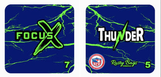 FOCUS X - ACO STAMPED - THUNDER - Pro Cornhole Bags 4 KT Cornhole Wraps and Boards