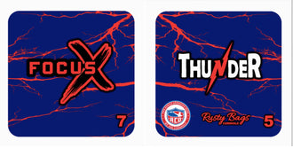 FOCUS X - ACO STAMPED - THUNDER - Pro Cornhole Bags 4 KT Cornhole Wraps and Boards