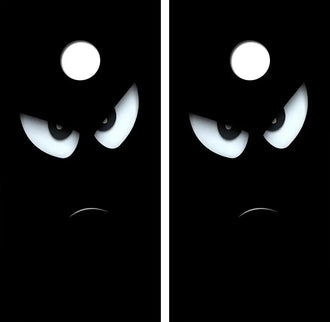 Grumpy Face Cornhole Wood Board Skin Wrap Ripper Graphics