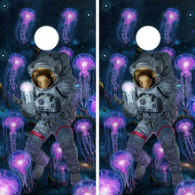 Load image into Gallery viewer, KT Cornhole - A Cosmic Encounter with an Anomaly laminated Cornhole Vinyl Wraps / Sticker KT Cornhole Wraps and Boards
