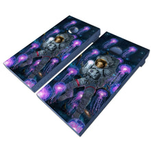 Load image into Gallery viewer, KT Cornhole - A Cosmic Encounter with an Anomaly laminated Cornhole Vinyl Wraps / Sticker KT Cornhole Wraps and Boards
