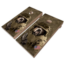 Load image into Gallery viewer, KT Cornhole - Combat Sam laminated Cornhole Vinyl Wraps / Sticker KT Cornhole Wraps and Boards
