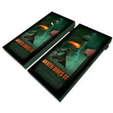 Load image into Gallery viewer, KT Cornhole - Come and get it laminated Cornhole Vinyl Wraps / Sticker KT Cornhole Wraps and Boards
