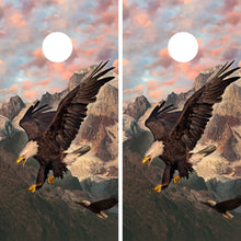 Load image into Gallery viewer, KT Cornhole - Eagle strike laminated Cornhole Vinyl Wraps / Sticker KT Cornhole Wraps and Boards
