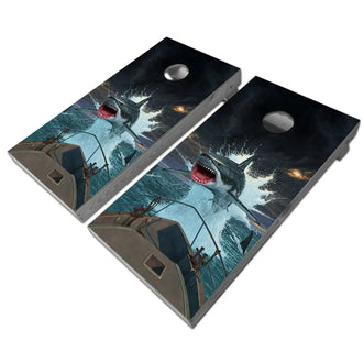 KT Cornhole - Fish out of Water laminated Cornhole Vinyl Wraps / Sticker KT Cornhole Wraps and Boards
