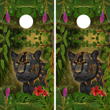 Load image into Gallery viewer, KT Cornhole - Golden Panther laminated Cornhole Vinyl Wraps / Sticker KT Cornhole Wraps and Boards
