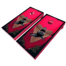 Load image into Gallery viewer, KT Cornhole - Great White Shark laminated Cornhole Vinyl Wraps / Sticker KT Cornhole Wraps and Boards
