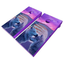Load image into Gallery viewer, KT Cornhole - Loving Wolves laminated Cornhole Vinyl Wraps / Sticker KT Cornhole Wraps and Boards
