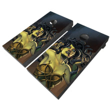 Load image into Gallery viewer, KT Cornhole - Medusa laminated Cornhole Vinyl Wraps / Sticker KT Cornhole Wraps and Boards
