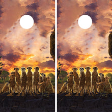Load image into Gallery viewer, KT Cornhole - Meerkat Family laminated Cornhole Vinyl Wraps / Sticker KT Cornhole Wraps and Boards
