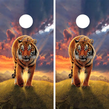 Load image into Gallery viewer, KT Cornhole - Rising Tiger (BEST SELLER) laminated Cornhole Vinyl Wraps / Sticker KT Cornhole Wraps and Boards
