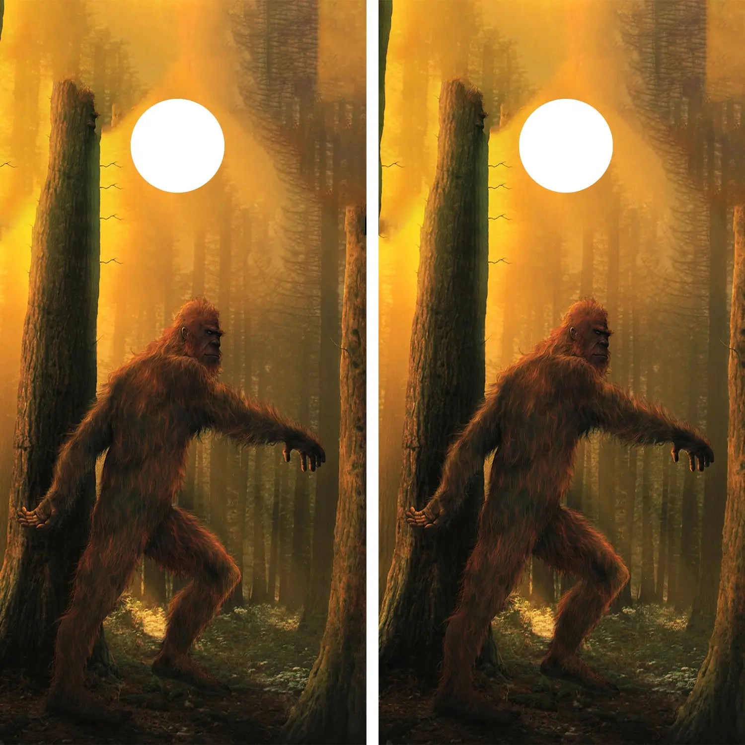 KT Cornhole - Satchsquatch laminated Cornhole Vinyl Wraps / Sticker KT Cornhole Wraps and Boards