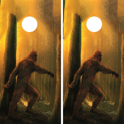 KT Cornhole - Satchsquatch laminated Cornhole Vinyl Wraps / Sticker KT Cornhole Wraps and Boards