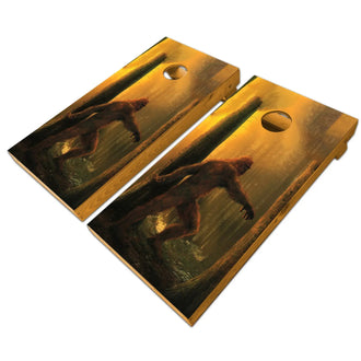 KT Cornhole - Satchsquatch laminated Cornhole Vinyl Wraps / Sticker KT Cornhole Wraps and Boards
