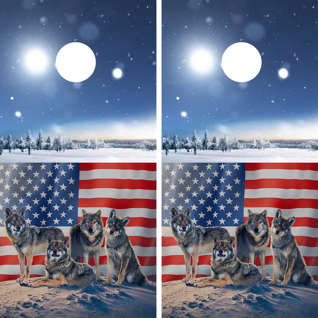 KT Cornhole - The Patriotic Foure laminated Cornhole Vinyl Wraps / Sticker KT Cornhole Wraps and Boards