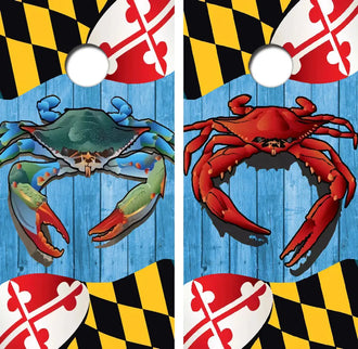 Maryland Crabs Cornhole Wrap Decal with Free Laminate Included Ripper Graphics