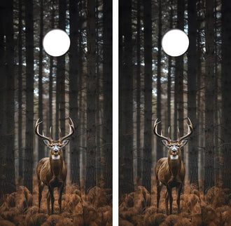 Monster Whitetail Beer Buck Cornhole Wood Board Skin Wrap Ripper Graphics
