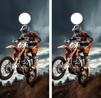 Motorcross Dirt Bike Cornhole Wood Board Skin Wrap Ripper Graphics