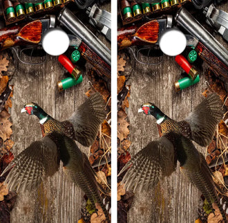 Pheasant Hunting Cornhole Wrap Decal with Free Laminate Included Ripper Graphics