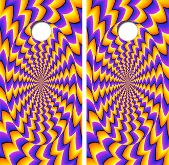 Psychedelic Cornhole Wood Board Skin Wrap Ripper Graphics