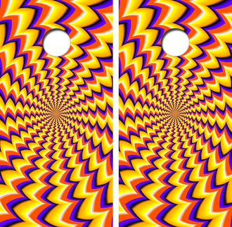 Psychedelic Cornhole Wood Board Skin Wrap Ripper Graphics