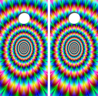 Psychedelic Cornhole Wood Board Skin Wrap Ripper Graphics