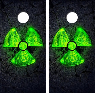 Radio Active Cornhole Wood Board Skin Wrap Ripper Graphics