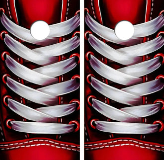 Shoelaces Cornhole Wood Board Skin Wrap Ripper Graphics