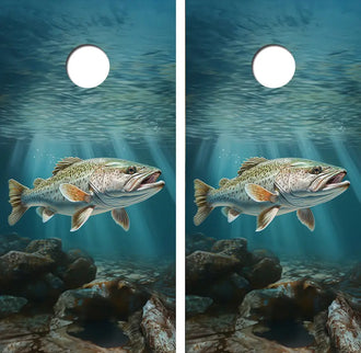 Speckled Trout Cornhole Board Skin Wraps FREE LAMINATE Ripper Graphics