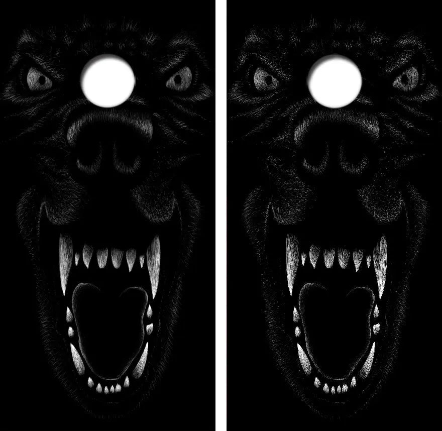 Werewolf Cornhole Wrap Decal with Free Laminate Included Ripper Graphics