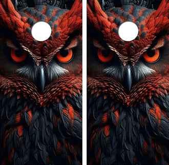 Wise Old Owl Cornhole Wood Board Skin Wrap Ripper Graphics