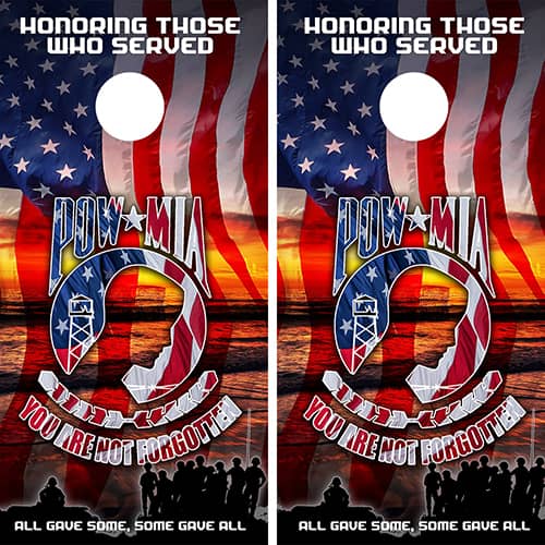 Military Tribute Cornhole Wraps and Boards