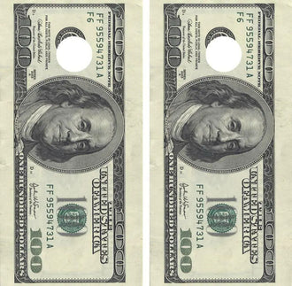 $100 Bill Cornhole Wood Board Skin Wrap Ripper Graphics